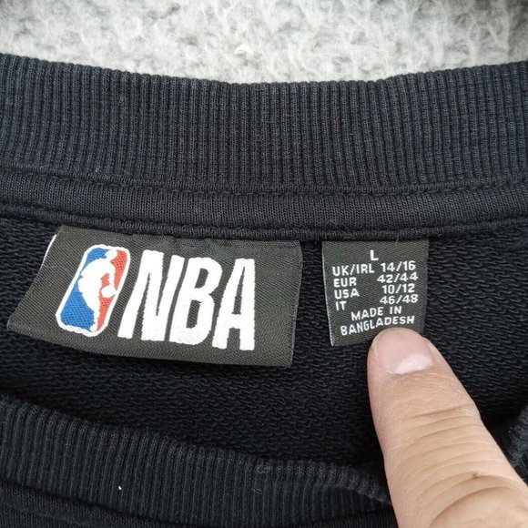 Chicago Bulls Sweatshirt Womens‎ Large Black Graphic Oversized X-Long NBA - Picture 2 of 7